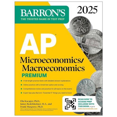 AP Microeconomics/Macroeconomics 2025, AP Microeconomics/Macroecono.., Musgrave, Frank, Kacapyr, El.., Barrons Educational Services 경제 경영