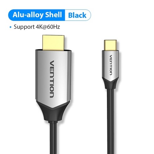 칼디짓ts4 칼디짓 vention usb c hdmi 4k type c to hdmi 60hz 케이블 Thunderbolt 3 어댑터 huawei p40 mate 30 c, 알루미늄 합금 쉘, 협력사, 1.5m Best Top5