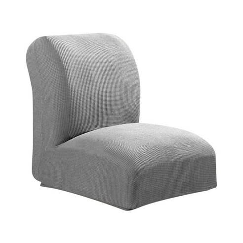 자카드 직물 무방비 의자 Slipcover 빨 수있는 장식적인 소파 덮개, 밝은 회색, 폴리 에스터