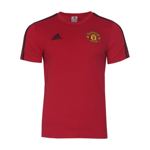 Adidas Men's Manchester United Three-Line Short-Sleeved T-Shirt-D95966