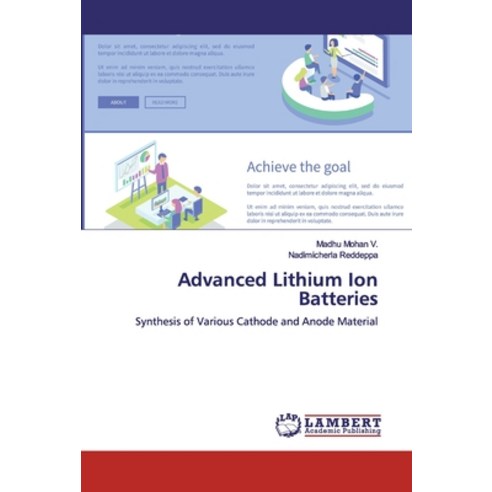 Advanced Lithium Ion Batteries Paperback, LAP Lambert Academic Publishing