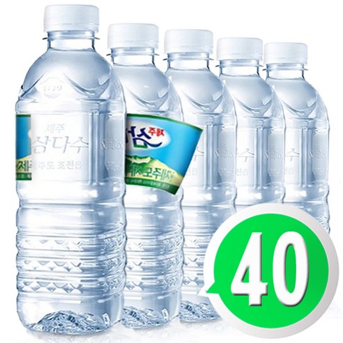 {제주 삼다수} 무라벨 생수, 40개, 500ml