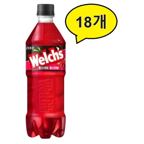 농심 웰치제로 체리스트로베리, 18개, 600ml