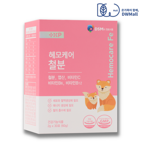 체내 흡수율 높은 스페인산 리포퍼 철분, 1세트, 30정