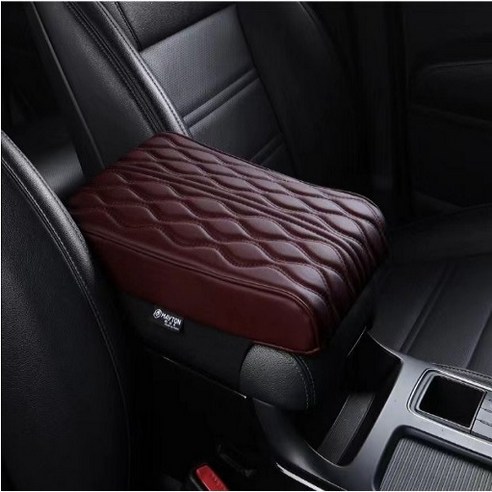 로즈바운드 자동차 콘솔 팔걸이 쿠션 차량 팔쿠션, 버건디, 1개