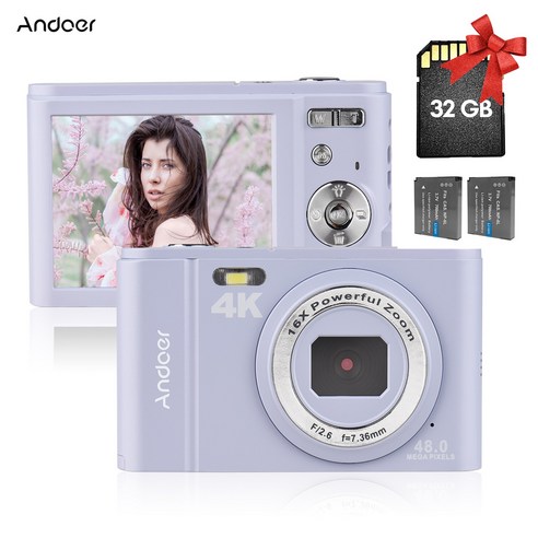뛰어난 성능과 저렴한 가격을 자랑하는 Andoer 48MP 2.8인치 IPS패널 4K 디지털 카메라