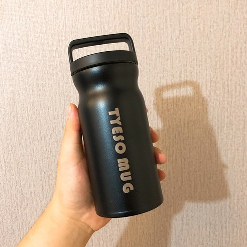 GU 휴대용 예술적 대용량 스테인리스 보온병 컵 여성 학생 간단한 컵 남성 단색 커플 컵, 색깔1, {"크기":"하나"}