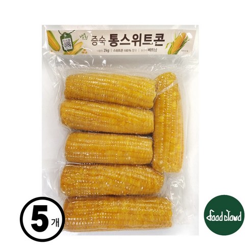 냉동 증숙 통옥수수 통스위트콘, 5개