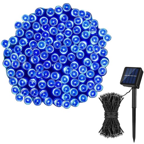 브랜드없음 LED 태양 램프 문자열 크리스마스 화환 결혼식 장식 빛입니다, 푸른