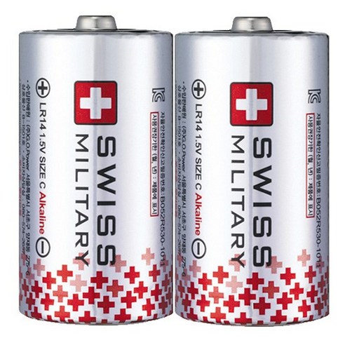 알카 C형 건전지 2알 벌크, 1개, 2개입