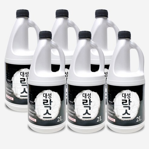 대성 락스 대용량 청소 세탁 표백 살균 소독 식품 첨가물 등급, 2L, 6개 - 락스/살균소독제 | 쿠팡