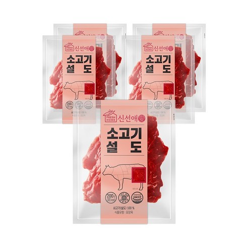 신선애 저지방 소고기 설도슬라이스 3kg (200g x 15팩), 단품, 15개
