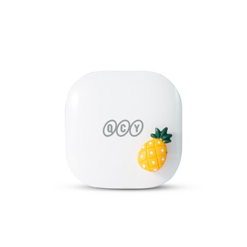 QCY 무선 블루투스이어폰+3D 스티커, 화이트, t13app