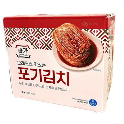 종가집 포기김치 3KG (아이스박스 포장 ), 1개, 종가집 포기김치 3KG(아이스박스 포장)