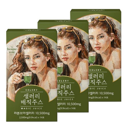 샐러리 매직주스 몸신 샐러리 주스 몸신 독소제거 클렌즈 다이어트 3박스, 35g, 3개