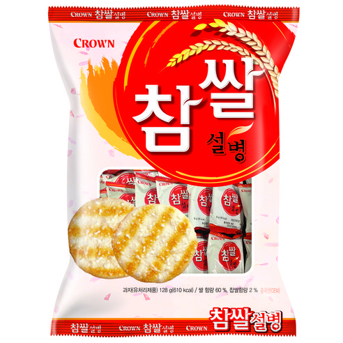 크라운 참쌀설병, 128g, 3개