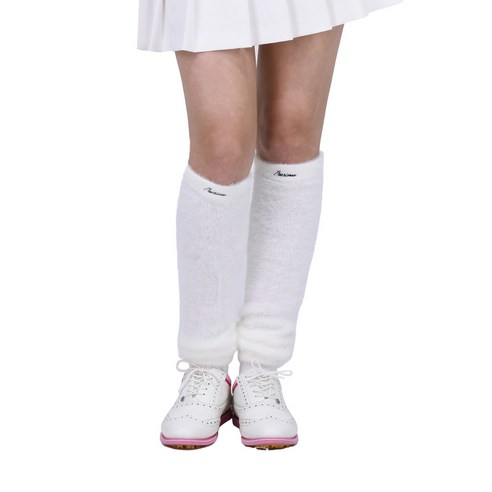 머시매 겨울골프 여성 레그&암워머 겨울발토시 레그워머, 1개, 화이트