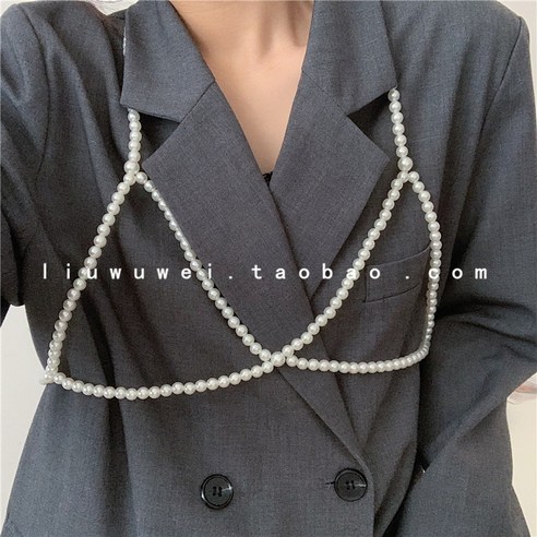 Bowknot 레이스 업 진주 스트랩 체인 허리 체인 여성 액세서리 레트로 Jk 복장 한 벌 벨트 장식
