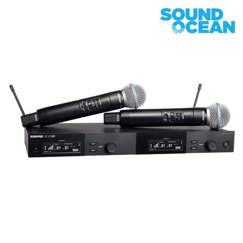슈어 무선마이크 SHURE Wireless Microphone, SLXD24D/B58(듀얼 무선 핸드)