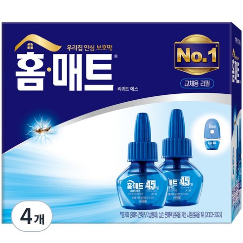 홈매트 리퀴드 에스 리필, 58ml, 4개