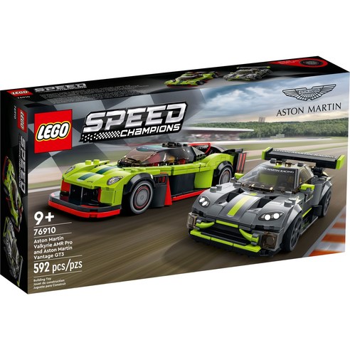 레고 스피드챔피언 Aston Martin Valkyrie AMR Pro와 Aston Martin Vantage GT3 76910, 혼합색상