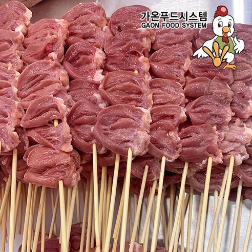 국내산 무염 닭염통 1kg (4구) 염통꼬치 닭 특수부위, 1개, (4구)염통꼬치(40개내외)/1팩