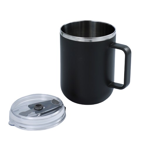 1+1 클래식 이중진공 304 스텐머그컵 세트, 블랙  2개, 500ml