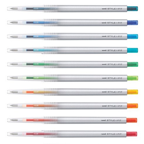 유니 스타일핏 단색볼펜 10자루 UMN-139 0.28 0.38mm, 라이트블루 (UMN-139-38)
