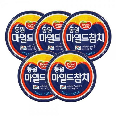 동원 마일드 참치, 200g, 5개