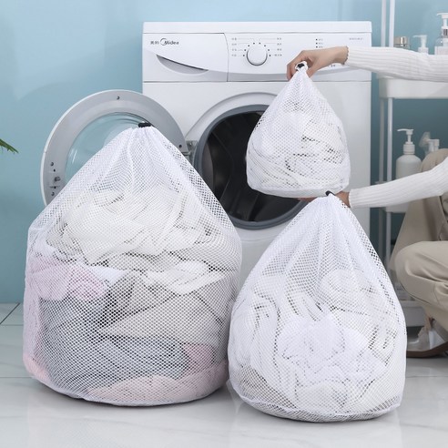 Drawstring 세탁기 브래지어 가방 보관 가방 휴대용 메쉬 세탁 안티 변형 의류 주최자 워시 보호, 30-40coarsemesh