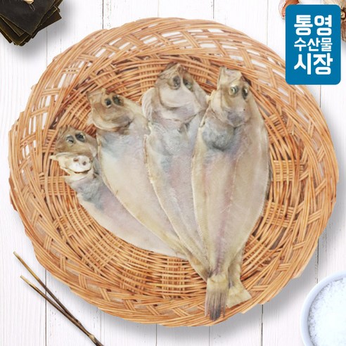 통영수산물시장 [통영수산물시장] 반건조 참가자미 3~4미 / 400g내외, 1개