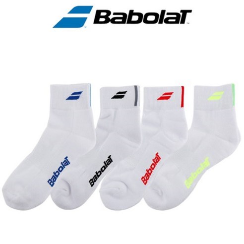 [바볼랏] 스포츠양말 남성 4종 세트 테니스 배드민턴양말