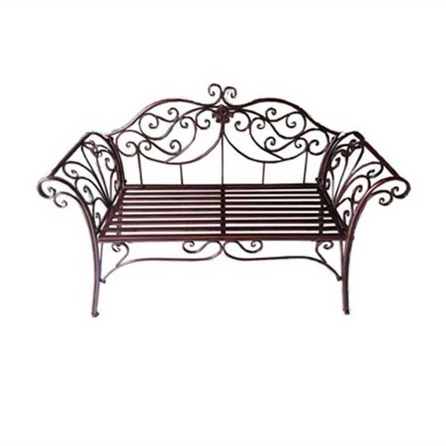 철제 벤치 의자 등받이 베란다 디자인 정원용 발코니, 금색