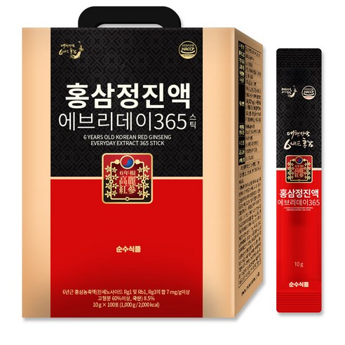 에브리데이 365 홍삼정진액 스틱 10g, 100개 (순수식품) 
홍삼/인삼