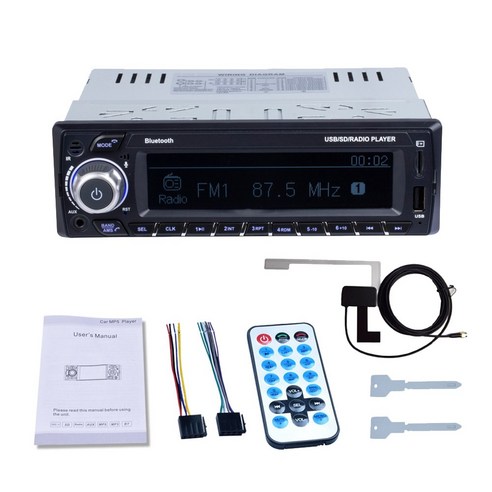 Xzante 3101 1 Din 자동차 라디오 블루투스 DAB + RDS MP3 플레이어 AM / WMA LCD 화면 FM USB SD 카드 기계 핸즈프리 디지털 오디오 ISO, 검정