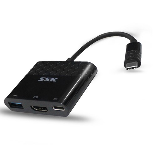 SSK 다기능 Type-C 허브 3 포트 유형 -C Type-C 4K HDMI 호환 USB3.0 어댑터 유형 C 스플리터 MacBook 용 USB 허브, 하나, 보여진 바와 같이