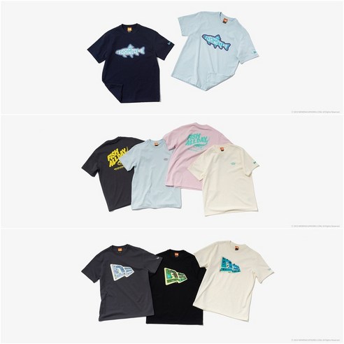 뉴에라 공식스토어 뉴에라 23SS 피싱컬렉션 반팔티셔츠 9종