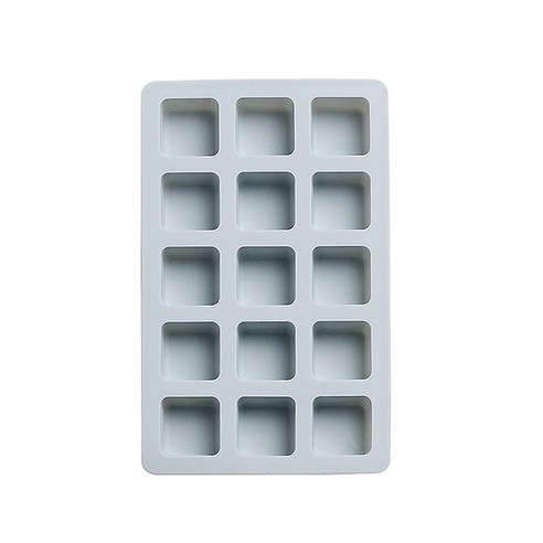 간략 테이프 뚜껑 실리콘 얼음 금형 가정용 얼음 격자 사각형 플라스틱 얼음 모형 DIY 보식 박스, 1 건, 남색체크