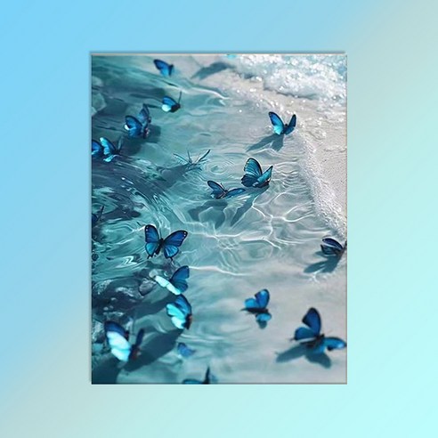 votgl diy페인팅 피포페인팅 명화그리기 그림그리기유화그리기세트40 x 50cm, 0014나비, 1개