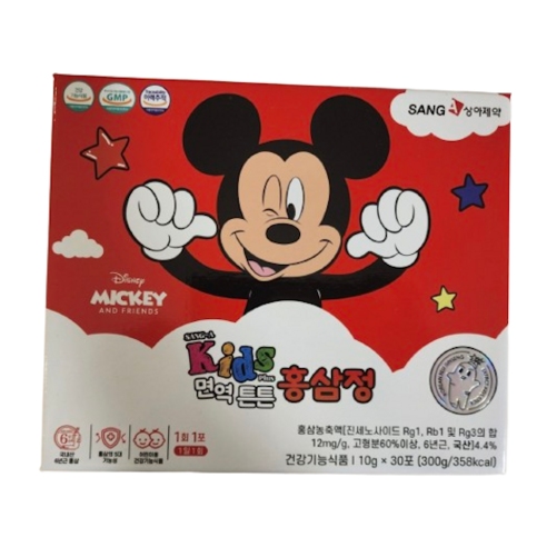 상아제약 Kids Plus 면역튼튼 홍삼정 6년근홍삼 농축액 어린이 홍삼, 90개, 10g