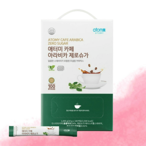 애터미 카페 아라비카 커피믹스 제로슈가 스테비아, 10g, 100개, 1개