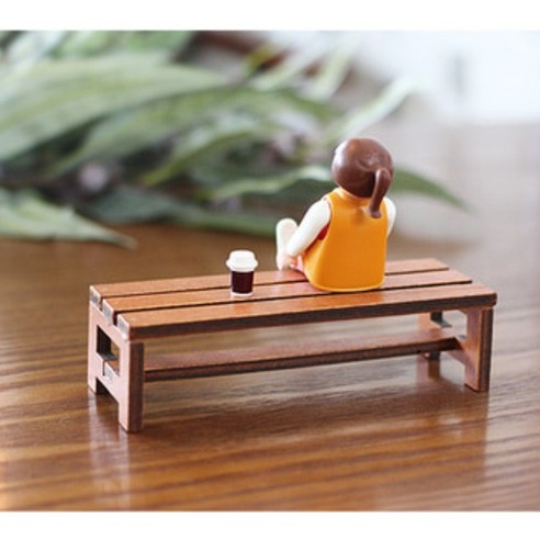 미니 나무벤치 미니어처 미니어처의자