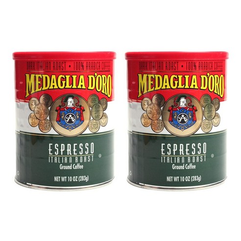 메달리아도로 에스프레소 이탈리안 로스트 그라운드 커피, 283g, 2개