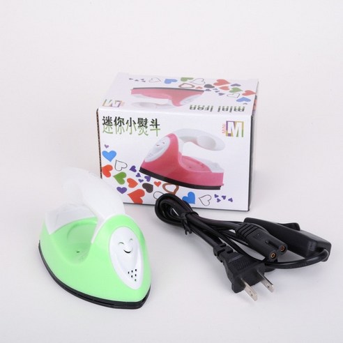 휴대용다리미 무선 미니 휴대용 다리미 의류 세탁 가정용 전기 열 프레스 DIY, 10.Green - 미국