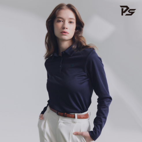 팜스프링스 여성 에센셜 피케 카라티셔츠 네이비 (24SS) 골프티셔츠 팜스프링스 여성 에센셜 피케 카라티셔츠 네이비 (24SS) 골프티셔츠