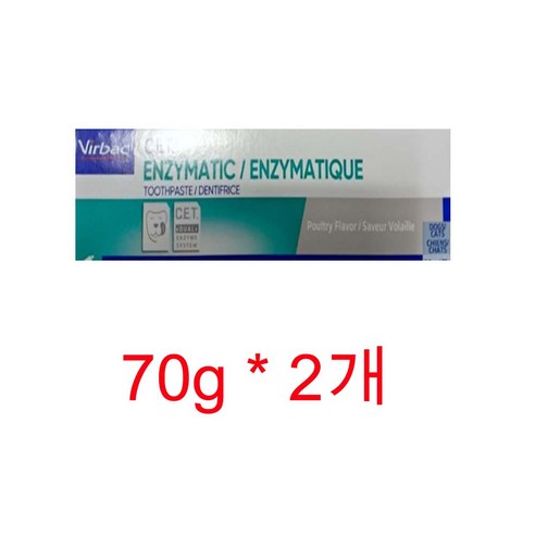 버박 CET 이중효소치약 닭고기맛, 70g, 2개
