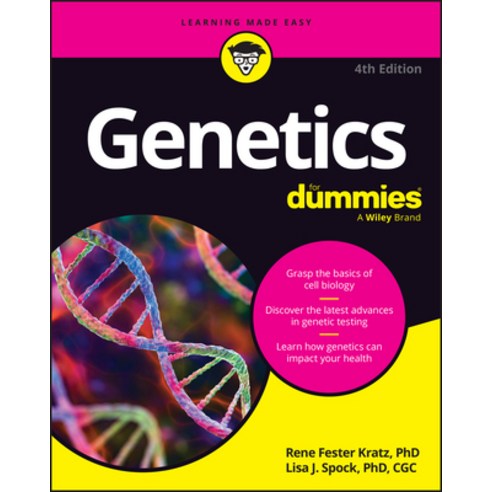 (영문도서) Genetics for Dummies Paperback, English, 9781394210190