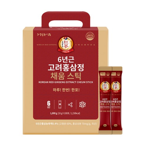 정원삼 [정원삼] 6년근 고려홍삼정 채움스틱(10g x 100포), 선택완료