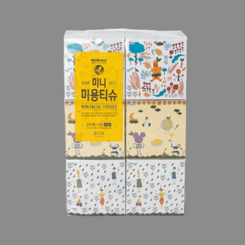 노브랜드 미니 미용티슈, 230매 6개