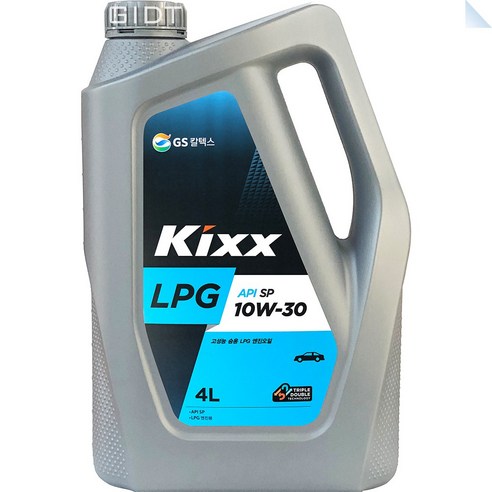 GS칼텍스 킥스 Kixx LPG 10W30 4L 고성능 LPG 엔진오일 승용 RV API SP, 1통, Kixx LPG 10W-30 4L+부직포타올_1장